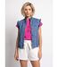 Veste en jean volantée sans manches-1