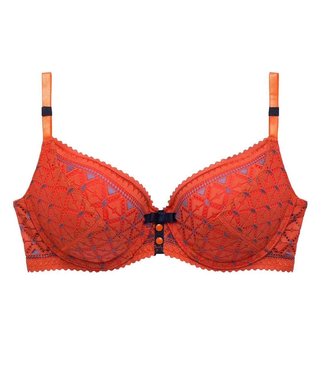 Soutien-gorge ampliforme coque moulée orange Pamplemousse-1