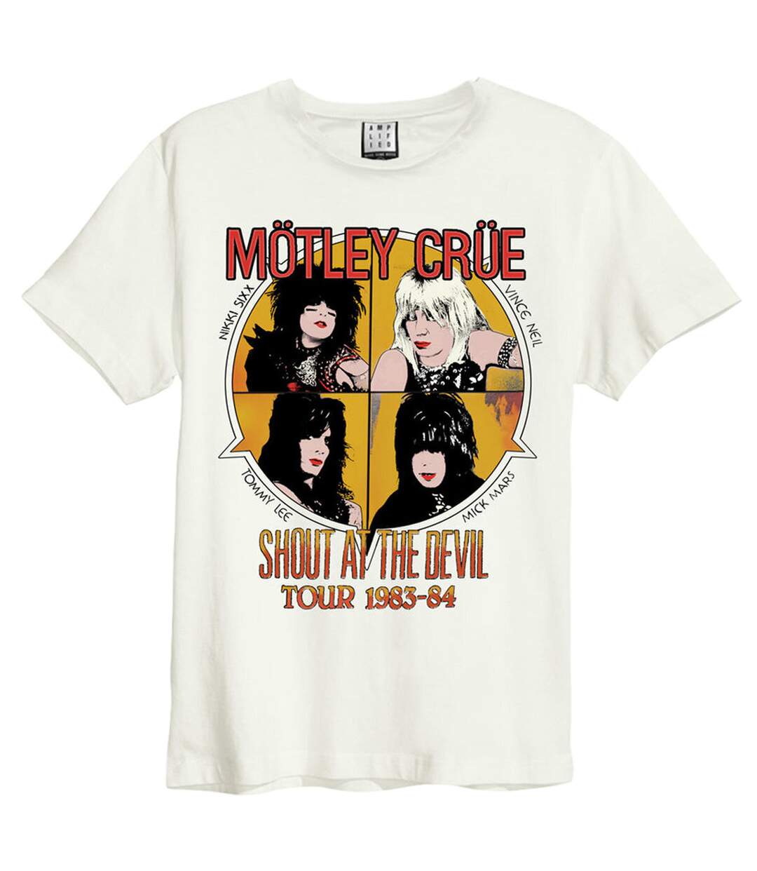 T-shirt shout at the devil adulte blanc Amplified