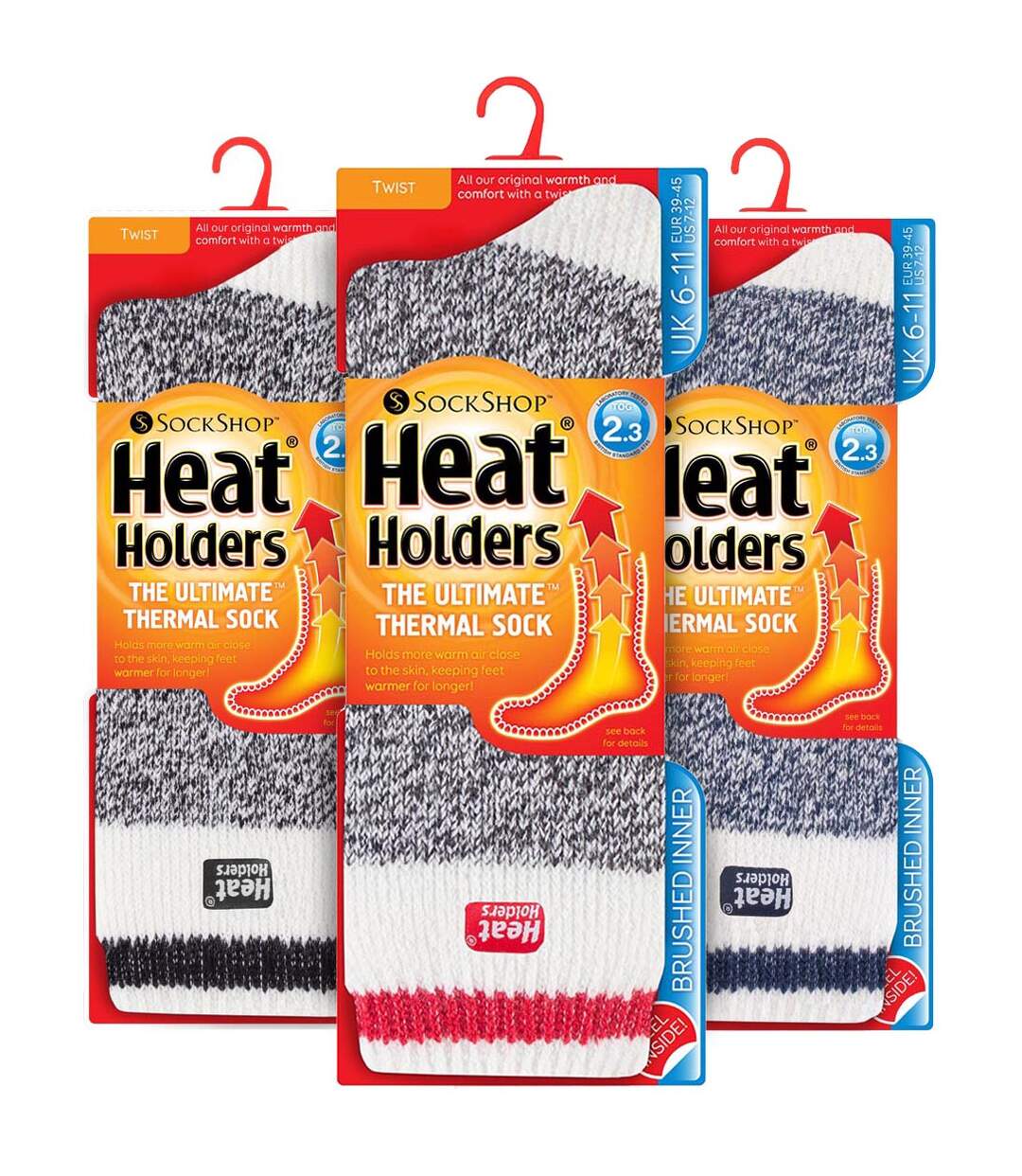 Heat Holders - Lot 3 Paires Chaussettes Thermiques Isolées Homme Hiver-2