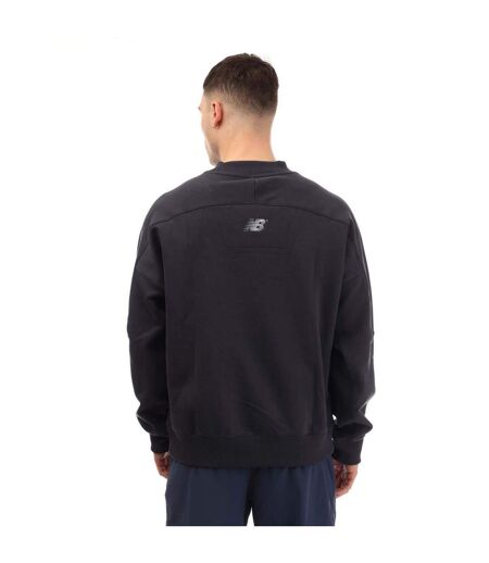 Mens French Terry Crew Neck Sweatshirt Navy New Balance