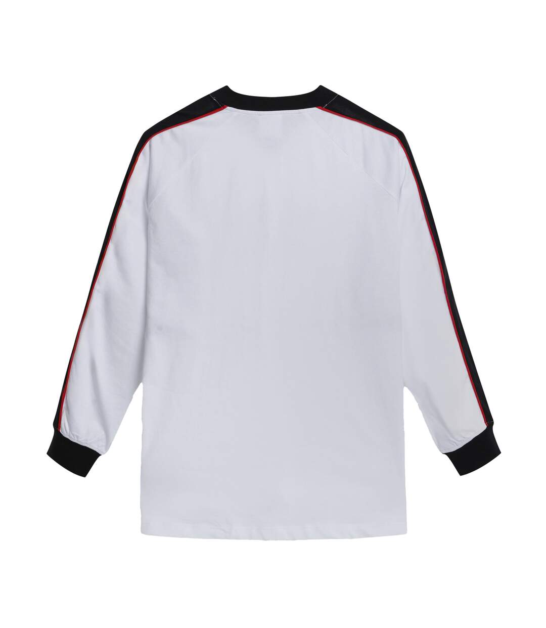 Mens panelled long-sleeved t-shirt brilliant white/black/fire whirl Umbro-2