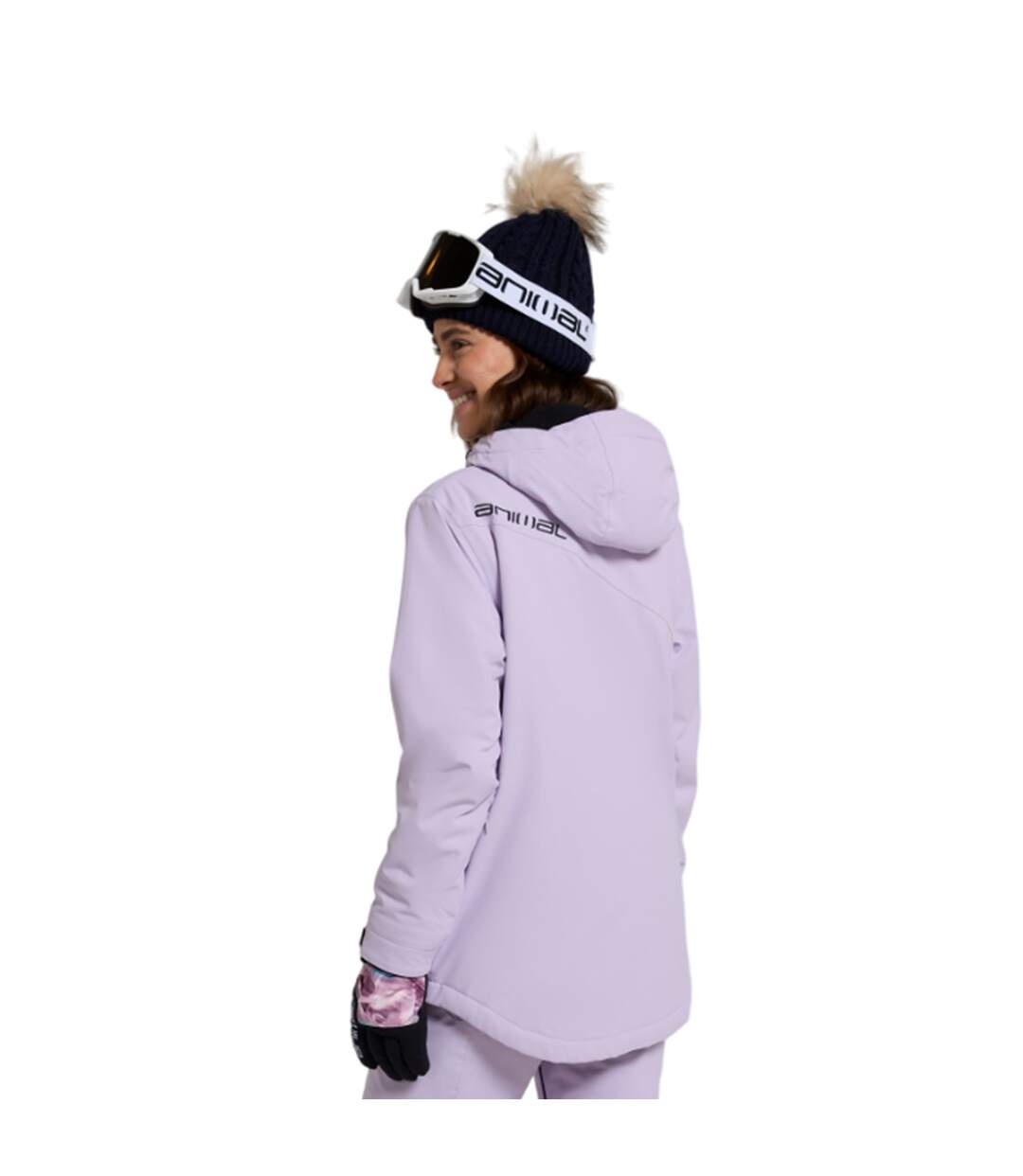 Blouson de ski tignes femme lilas Animal-2