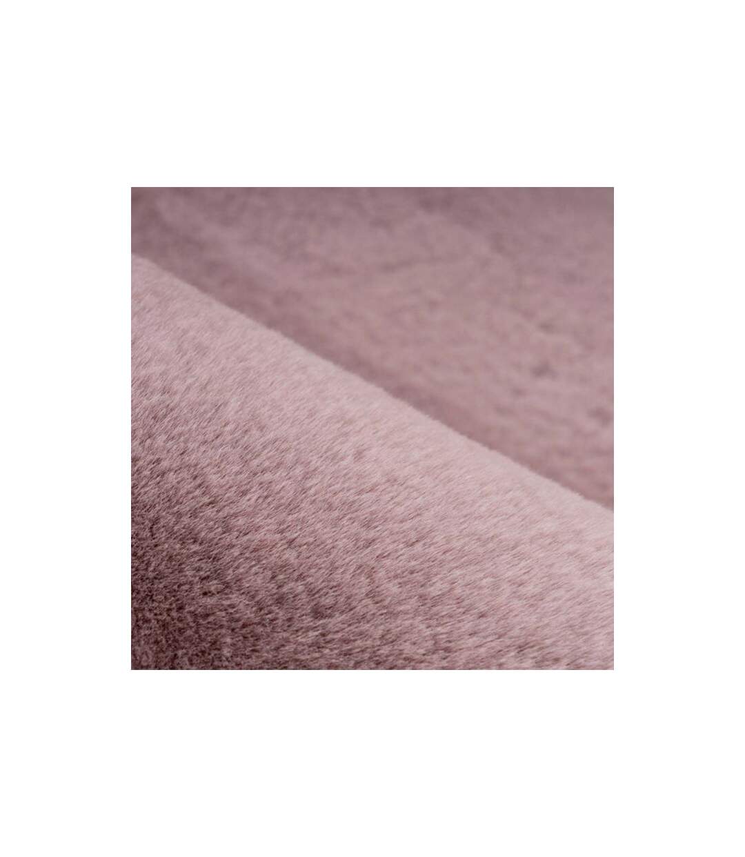 Tapis Uni Doux Poils Longs Rabbit 60x90cm Rose-3