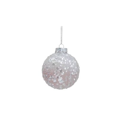 Frosted bauble 8cm blush ombre Davies Products