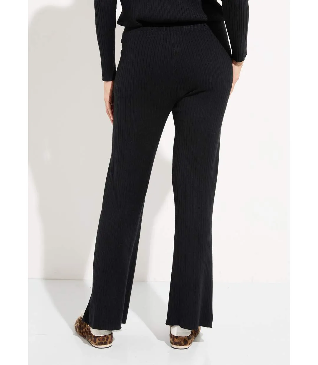 Pantalon détente en maille cotelée-2
