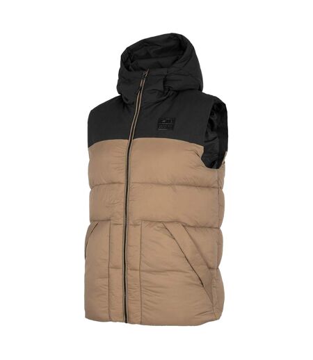 Doudoune Sans Manches Style Bloc De Couleur H4z22 Homme Noir Doré 4F