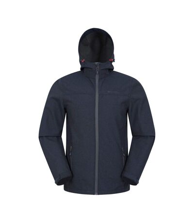 Mens Reykjavik Softshell Windproof Jacket Navy Mountain Warehouse