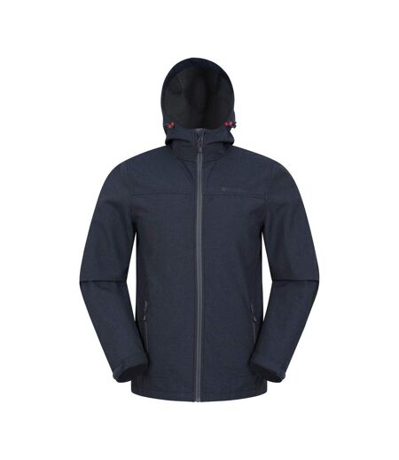 Mens Reykjavik Softshell Windproof Jacket Navy Mountain Warehouse