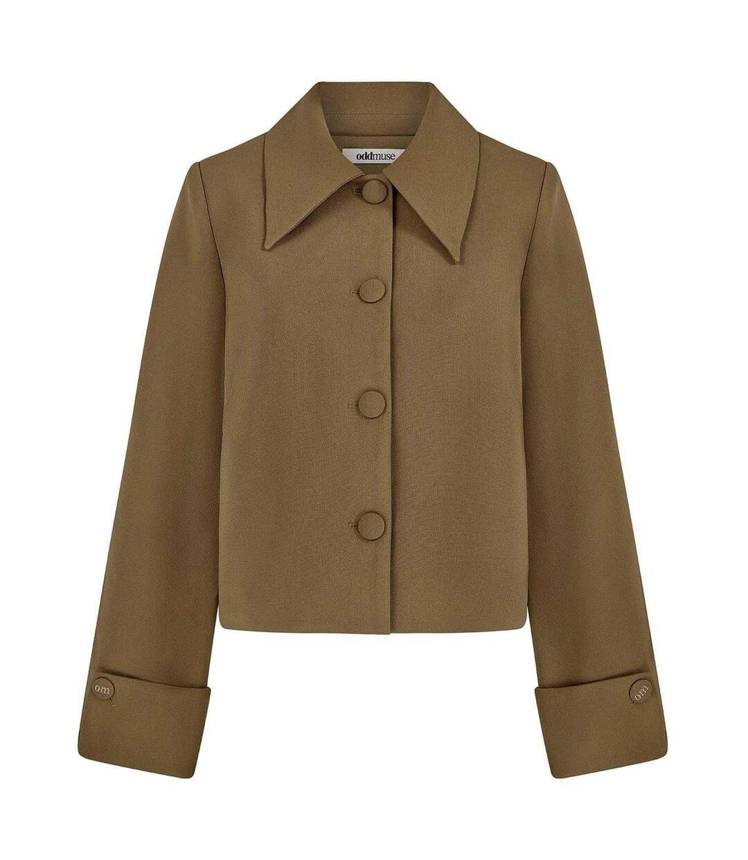 Womens/ladies Plain Relaxed Fit Jacket Olive Odd Muse-1