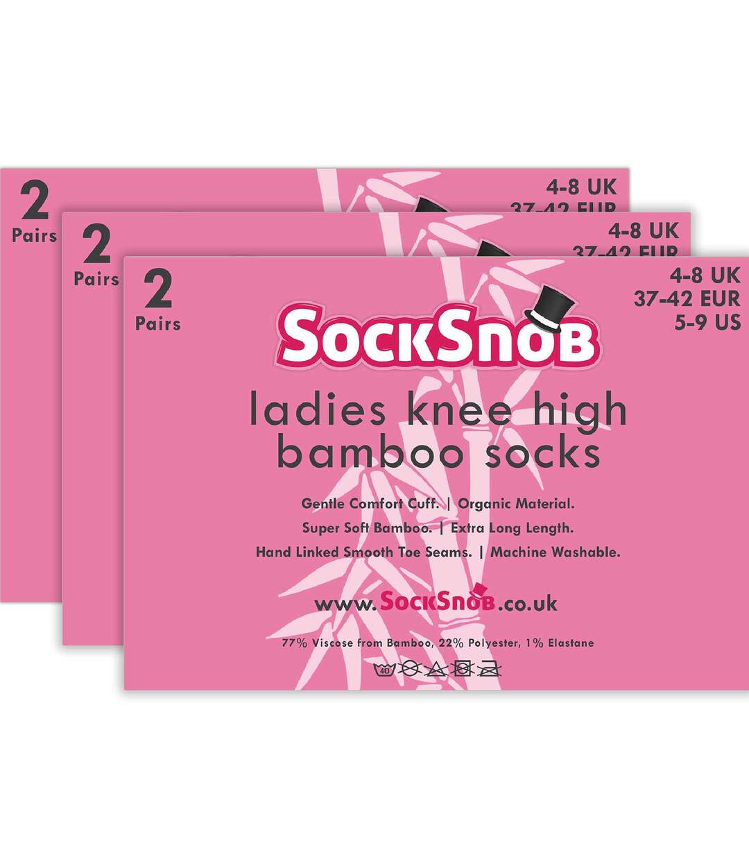 Sock Snob - 6 Paires Femme Chaussettes Hautes Bambou Longues Rembourré-2