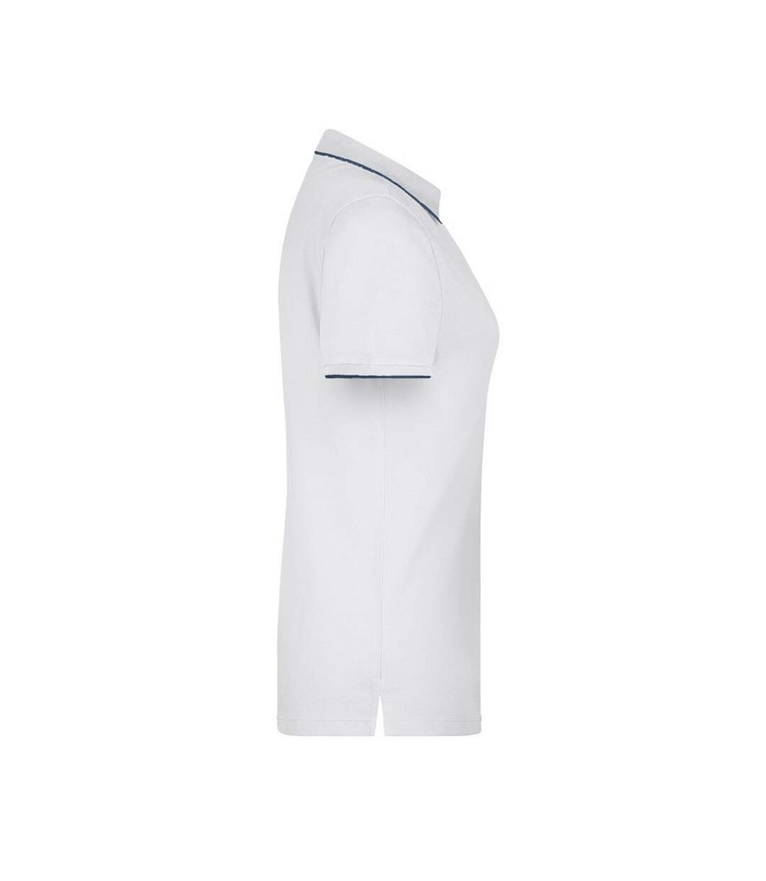 Polo Motif/style À Rayures Femme Blanc Bleu Marine James And Nicholson-4