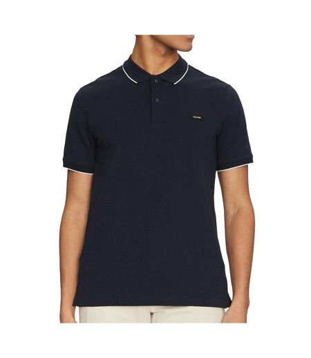 Polo marine homme calvin klein jeans stretch - m