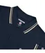 Polo Motif/style Rayure Contrastée Sur Bord Homme Bleu Marine Foncé Lambretta-3
