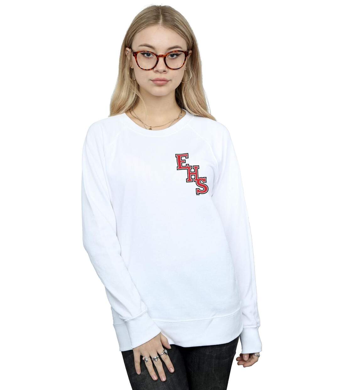 Disney Sweatshirt imprimé sur la poitrine High School Musical The Musical EHS Logo Womens/Ladies (Blanc) - UTBI21683-2