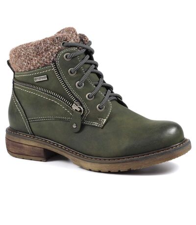 Bottines benson femme vert sombre Lunar