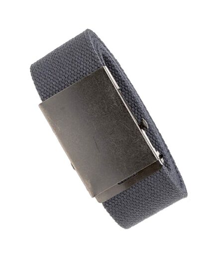 Duke Mens Kingsize Edward Plain Webbing Belt (Charcoal) - UTDC123