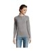 SOLS Womens/Ladies Perfect Long Sleeve Pique Polo Shirt (Grey Marl) - UTPC2908-1