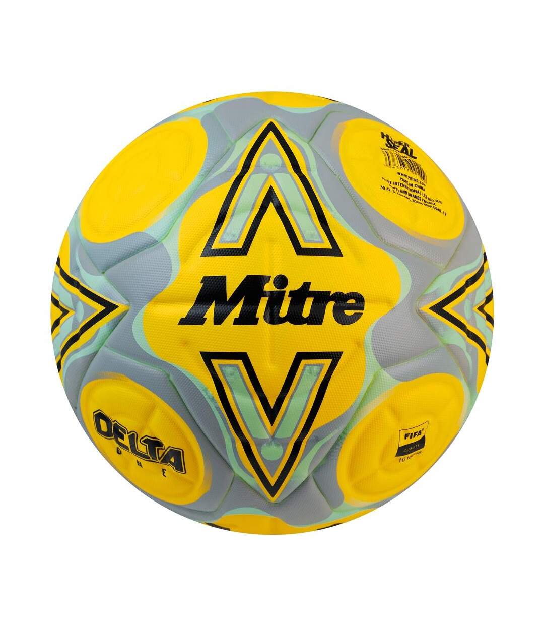 Ballon De Foot Delta One Taille 5 Jaune Fluo Mitre-1