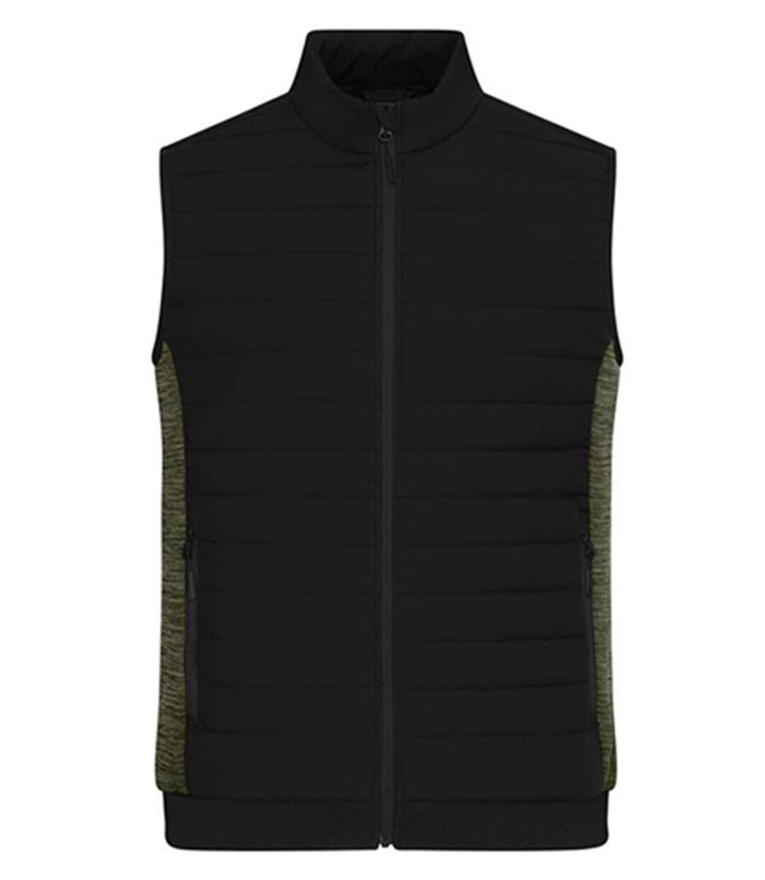 Bodywarmer de travail matelassé - Homme - JN1864 - noir et vert olive-2