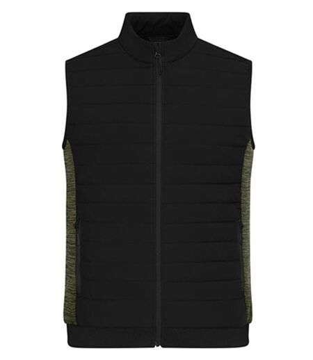 Bodywarmer de travail matelassé - Homme - JN1864 - noir et vert olive