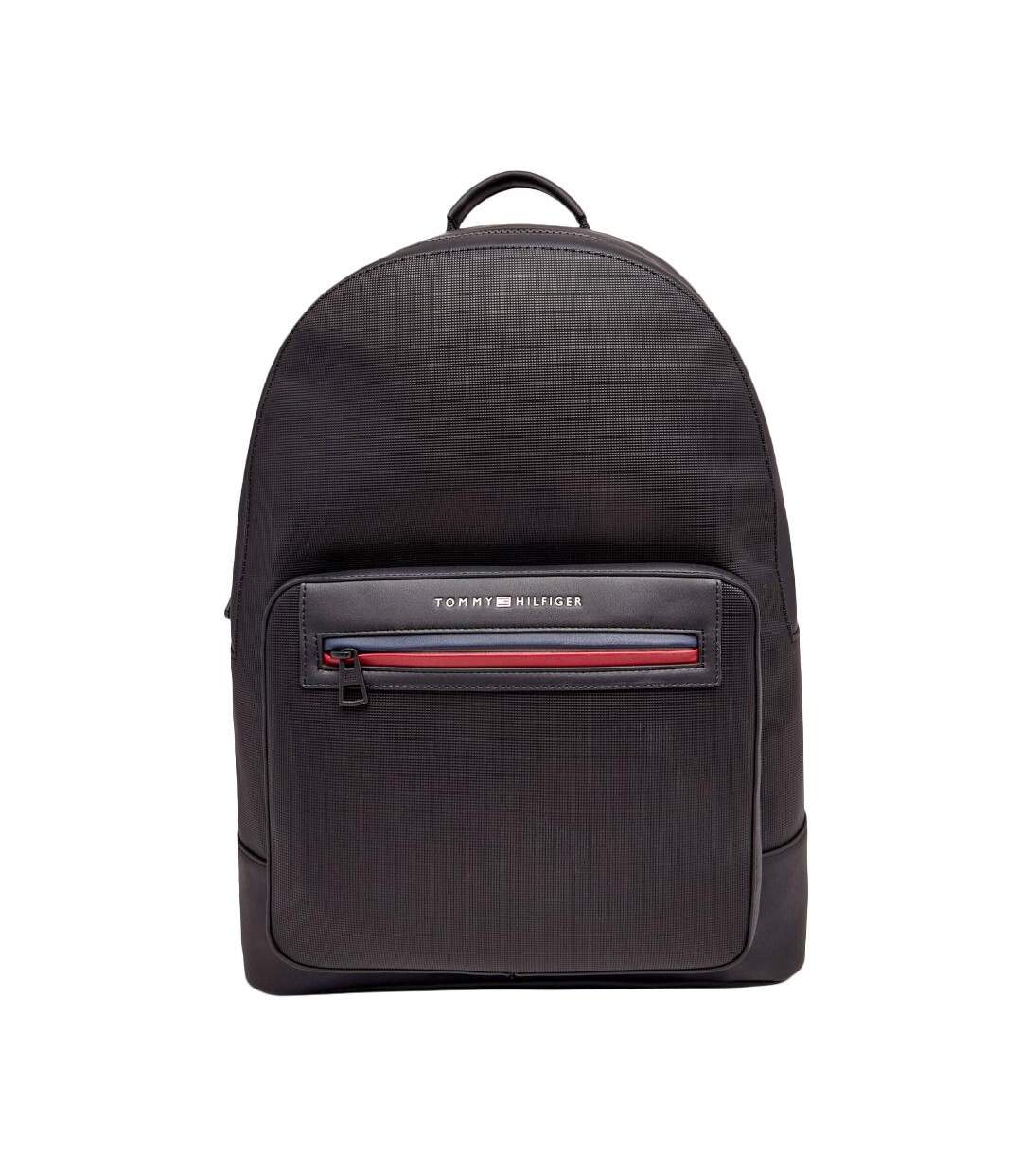 Sac à dos noir homme tommy hilfiger foundation-1