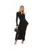 Robe Chemise Manches Longues Femme Noir It-1