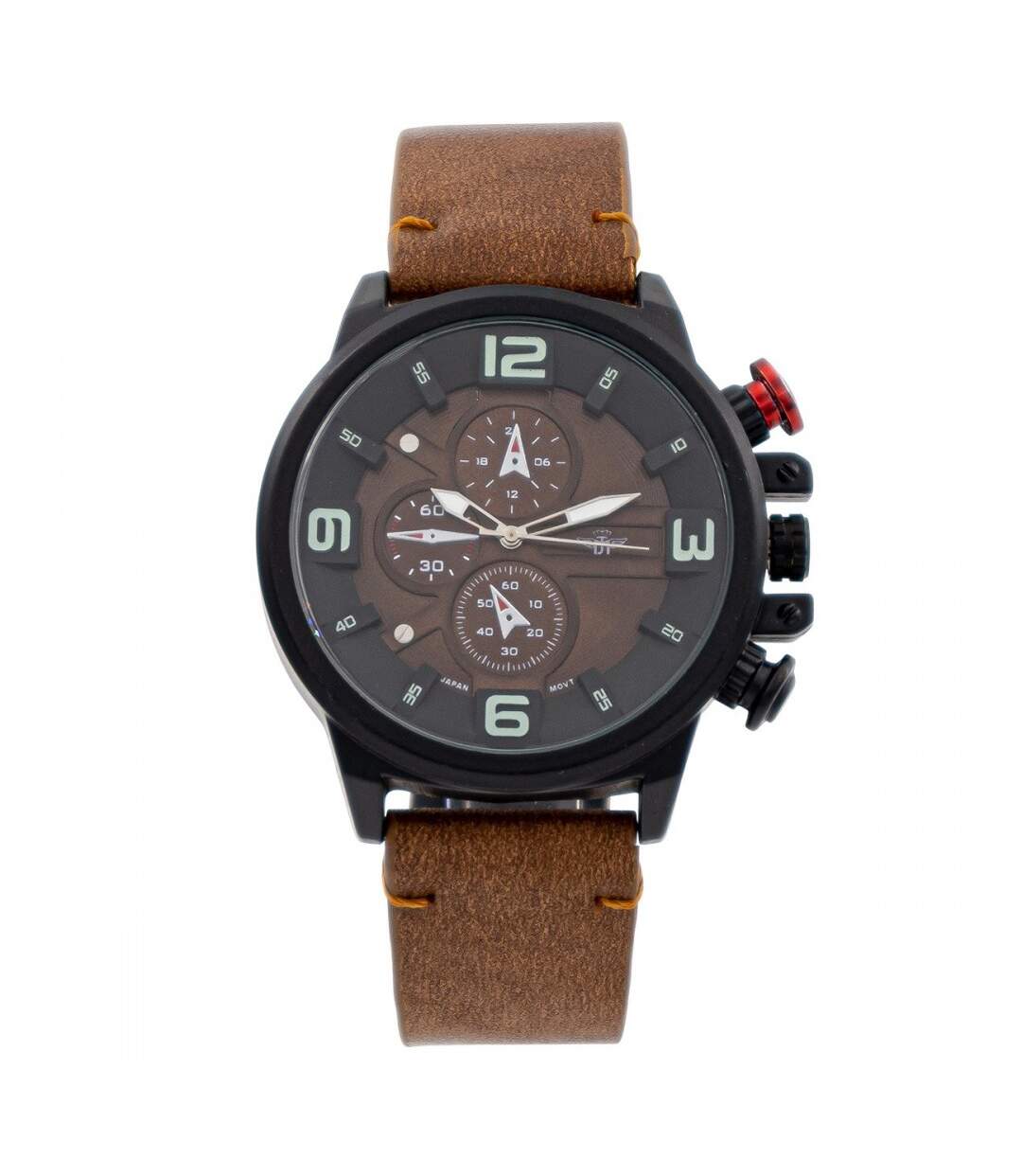 Jolie Montre Homme Marron M. JOHN