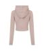 Womens/ladies Knitted Cropped Full Zip Hoodie Taupe Jack Wills-3
