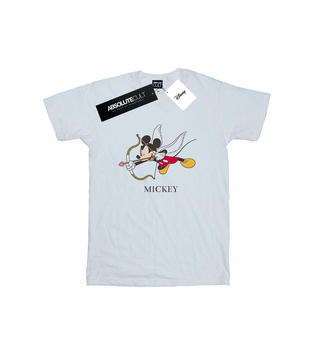 Disney Femme/Les femmes Mickey Mouse Love Cherub - T-shirt boyfriend en coton (Blanc) - UTBI37820-1