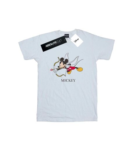Disney Femme/Les femmes Mickey Mouse Love Cherub - T-shirt boyfriend en coton (Blanc) - UTBI37820
