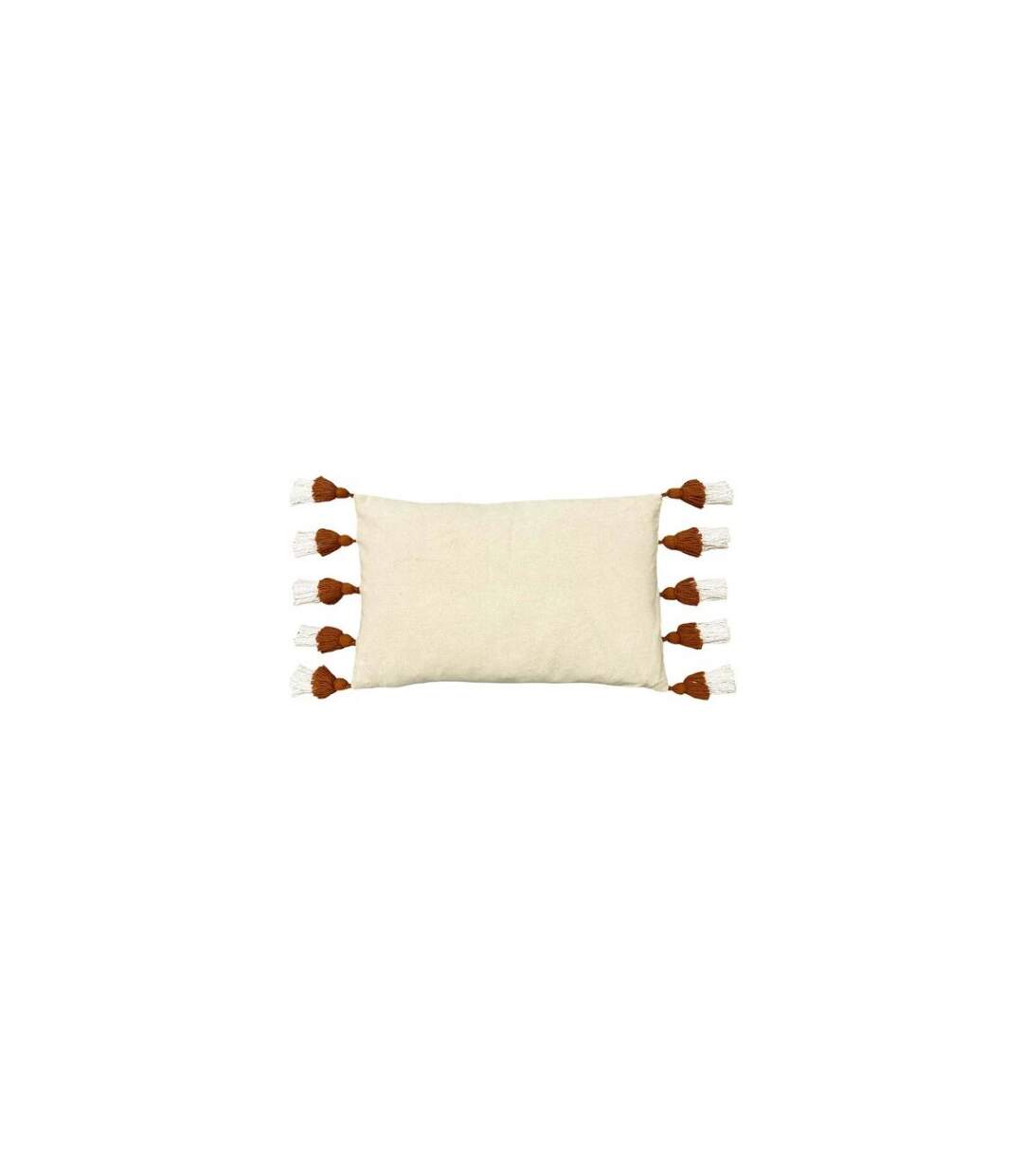 Rainbow tufted tassel cushion cover one size brick red Furn