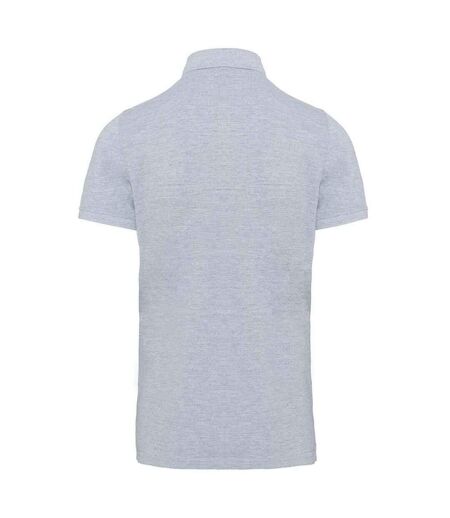 Kariban Mens Piqué Stud Front Polo Shirt (Oxford Grey)
