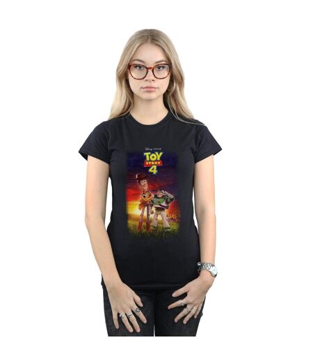 Disney T-shirt en coton Womens/Ladies Toy Story 4 Buzz And Woody Poster (Noir) - UTBI44449