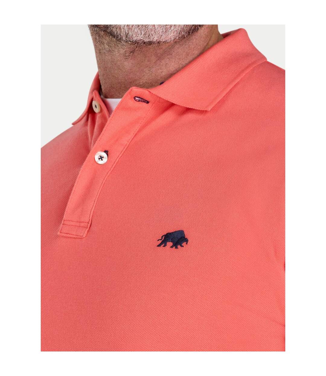 Polo Classic Homme Corail Foncé Raging Bull-4