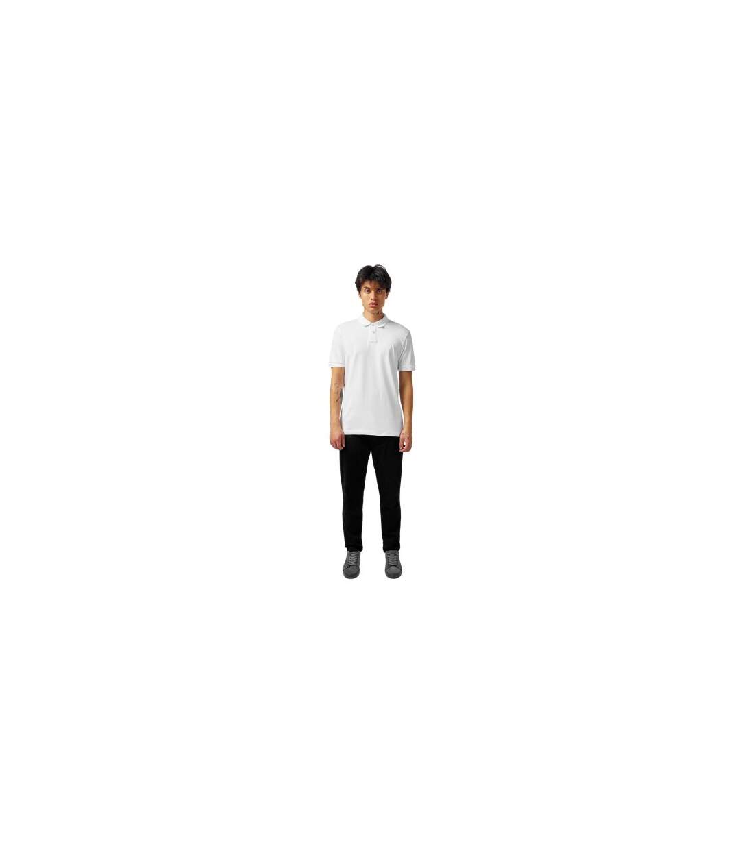 Polo Motif/style Logo Rectangulaire Passenger Homme Blanc Boss-1