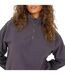 Womens/ladies Polar Fleece Quarter Zip Sweatshirt Charcoal Brave Soul-4