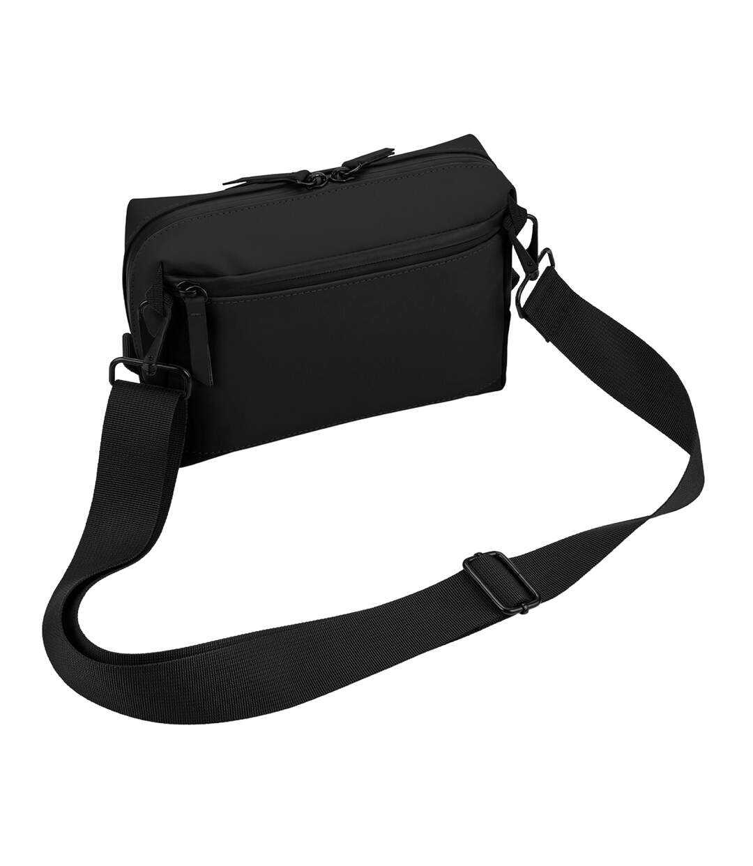 Matte Pu Crossbody Bag One Size Black Bagbase-2