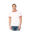 Alternative Apparel Mens 50/50 Vintage Jersey Ringer T-Shirt (White/Red)