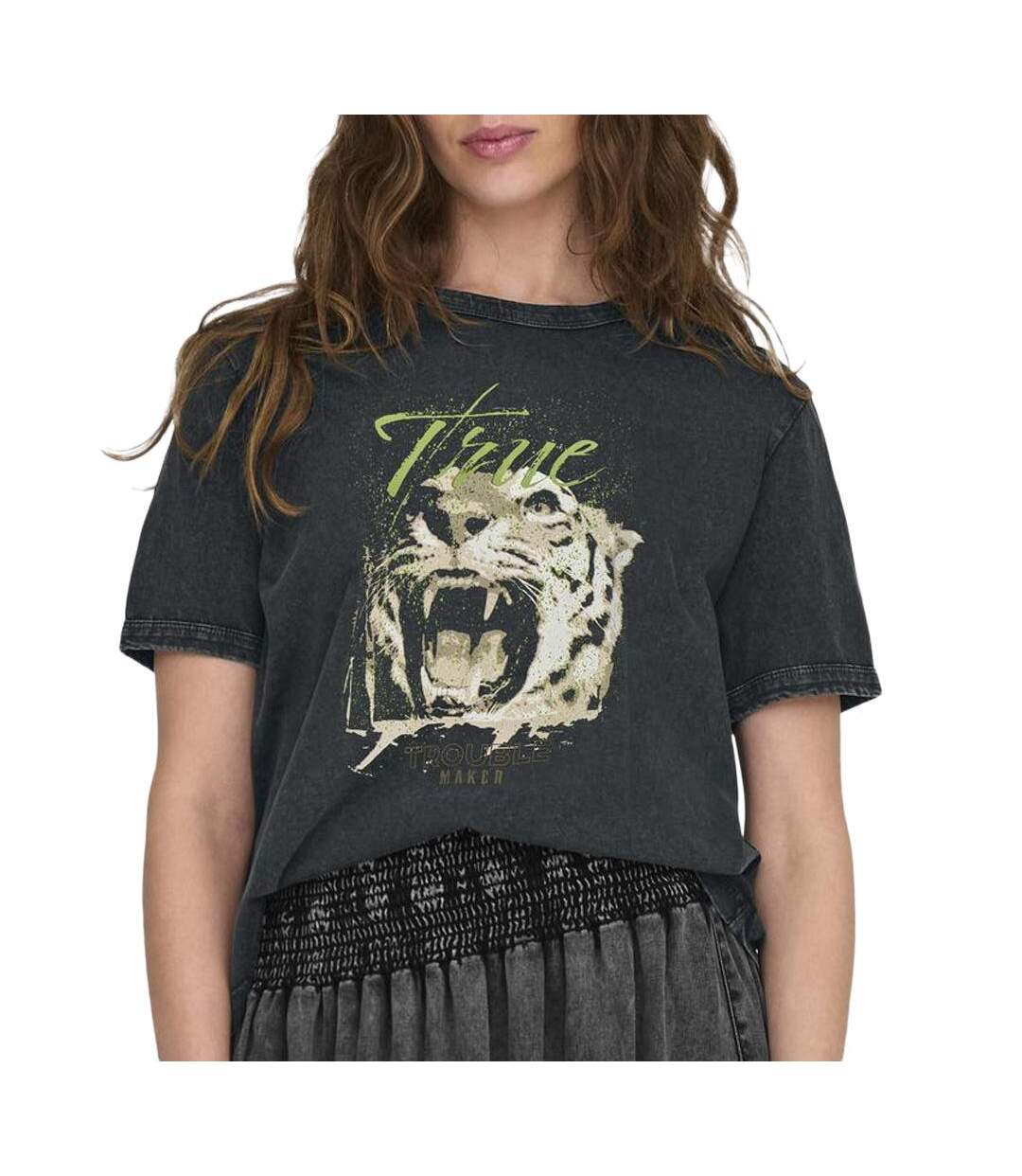 T-shirt noir femme jdy elina-1