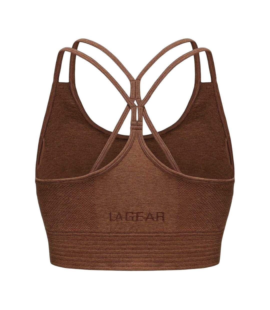 Brassière De Sport Motif/style Sans Coutures Femme Marron Chiné LA Gear-2