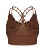 Brassière De Sport Motif/style Sans Coutures Femme Marron Chiné LA Gear-2