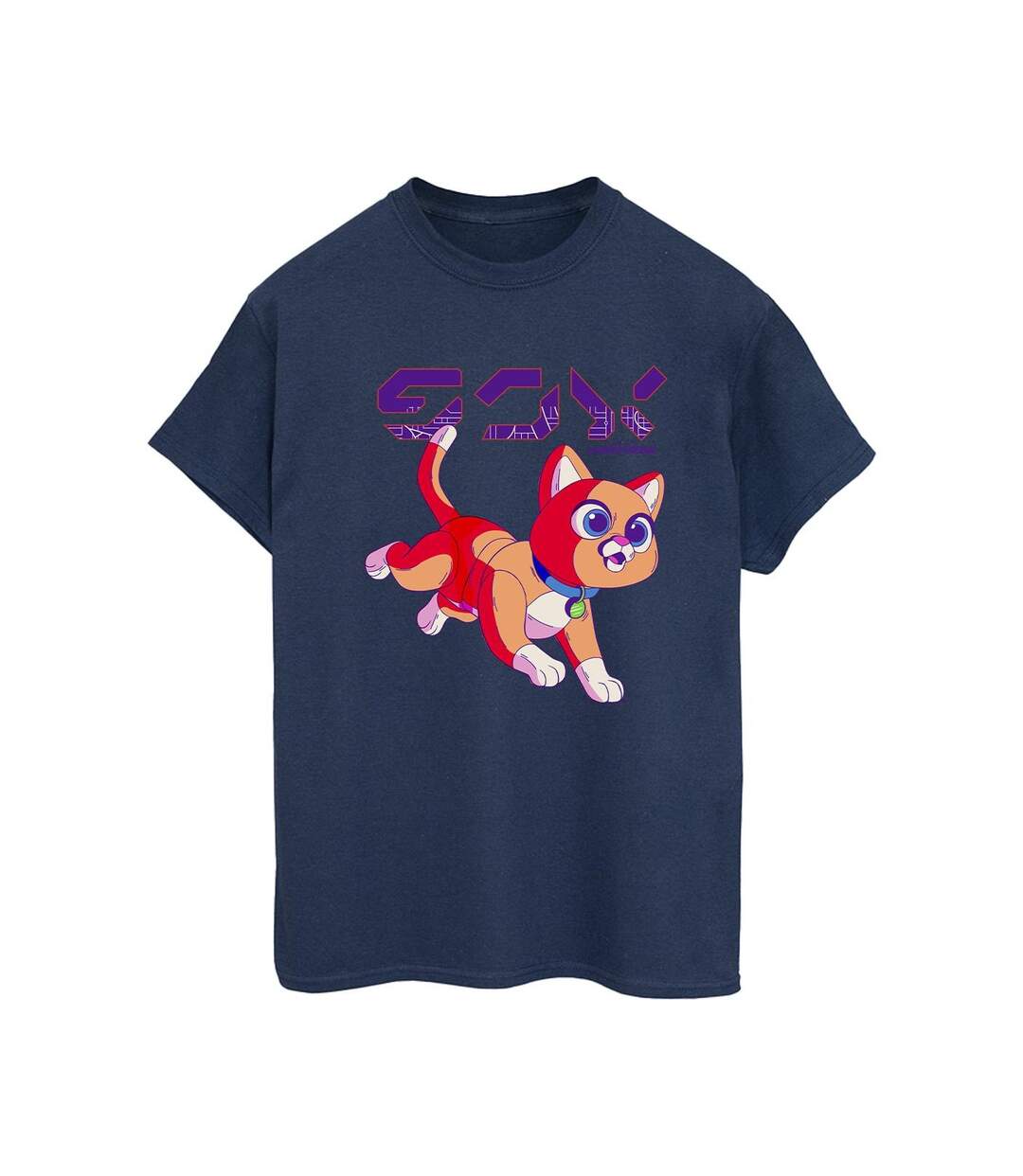 Disney Femme/Ladies Lightyear Sox Digital Cute Cotton Boyfriend T-Shirt (Bleu marine) - UTBI34124-1