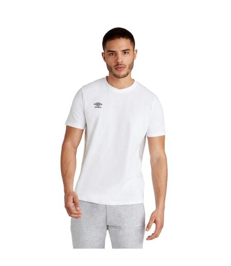 Umbro Mens Club Leisure T-Shirt (White/Black)