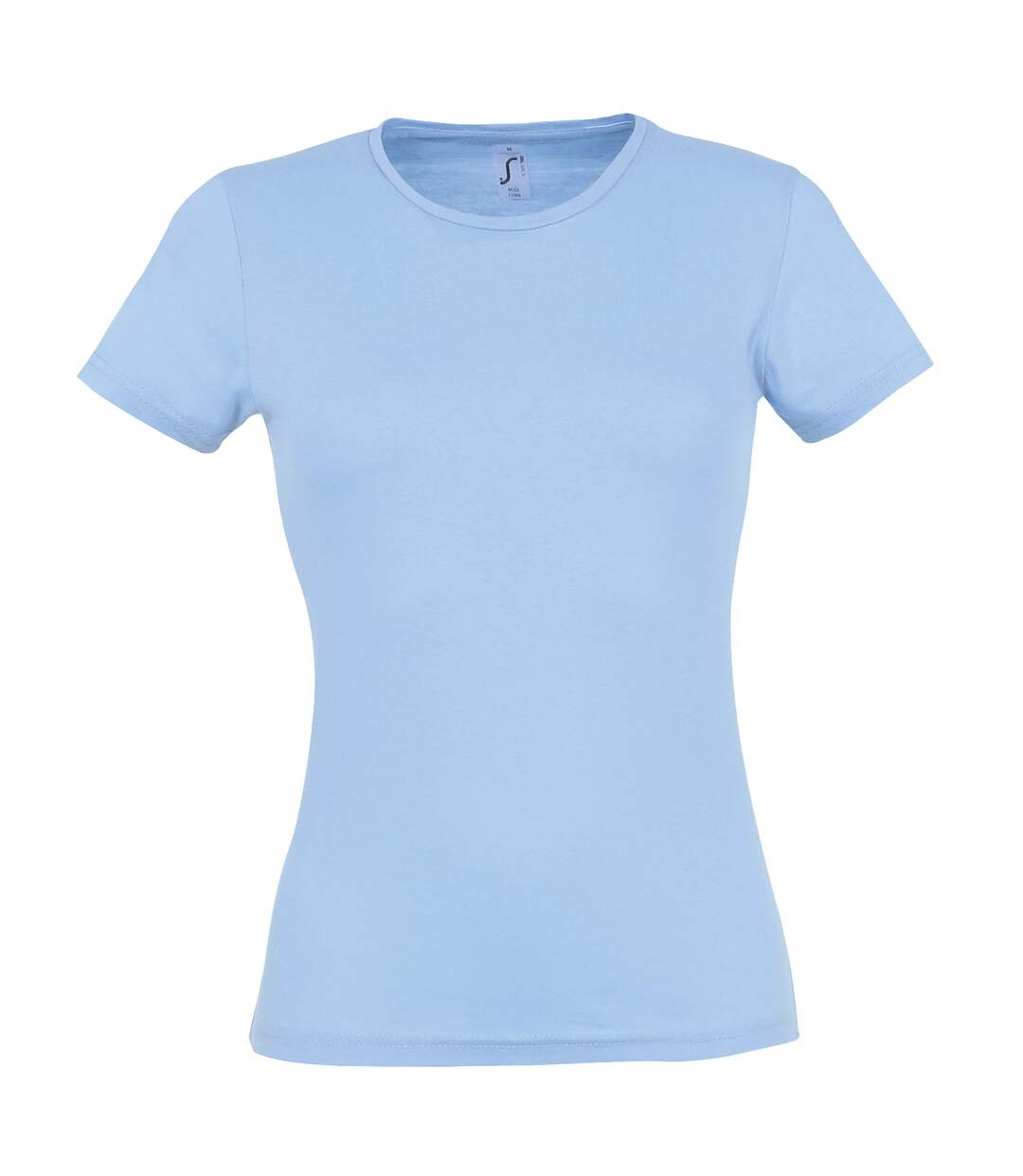 T-shirt à manches courtes femme bleu ciel SOLS