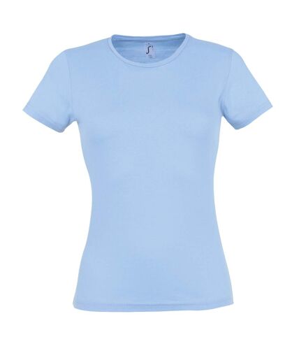 SOLS Womens/Ladies Miss Short Sleeve T-Shirt (Sky Blue) - UTPC289