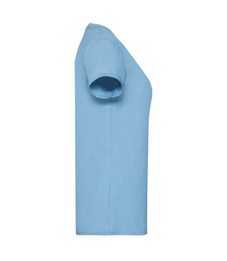 Womens/ladies Lady Fit T-shirt Sky Blue Fruit Of The Loom