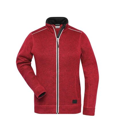 Veste zippée polaire workwear - femme - JN897 - rouge