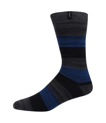 Lot De 2  Chaussettes Motif/style Blocs De Couleurs Homme Gris Bleu Cobalt Bordeaux Foncé Lee