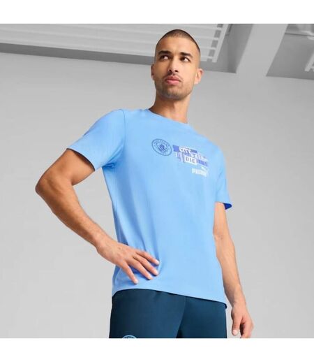 T-shirt Motif/style Manchester City Fc Homme Bleu Puma